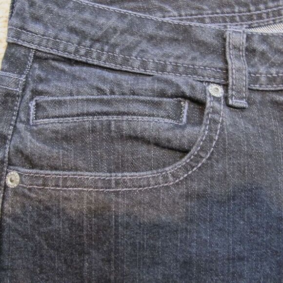 Chico's Platinum Marquis Black Denim Cotton Stretch Boot Cut Jeans Women's Sz 1 - Picture 3 of 9